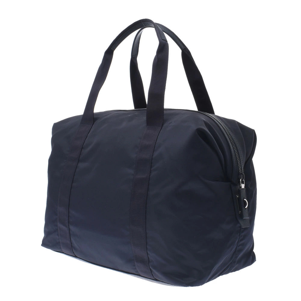 Prada Bag Navy Saffiano Boston Blue